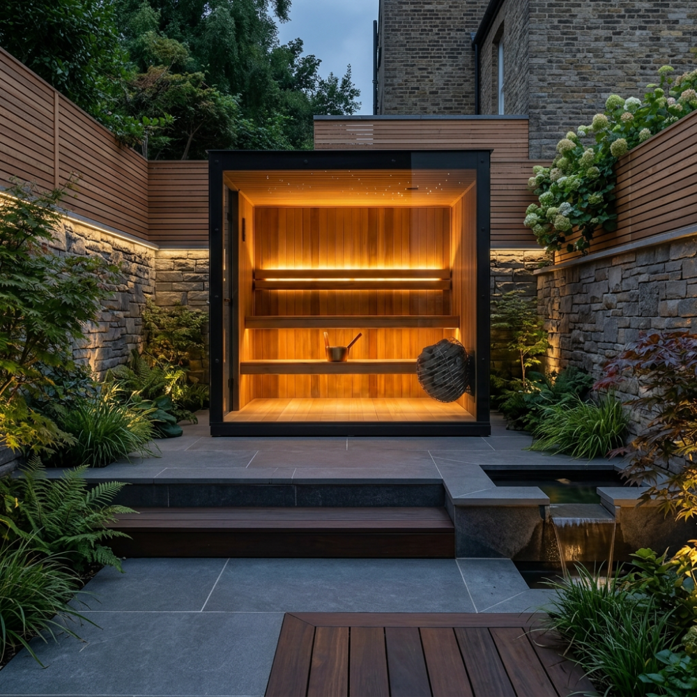 Signature 240 Traditional Outdoor Sauna For Sale | Chevron Pools and Spas