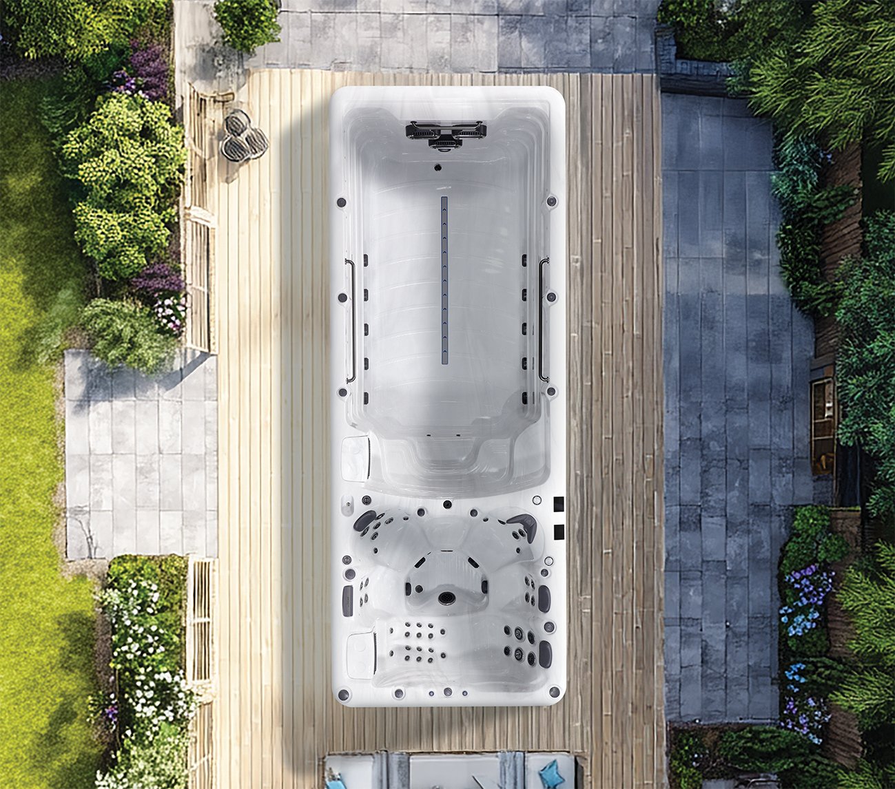 Helios Swim Spa For Sale | Chevron Pools and Spas